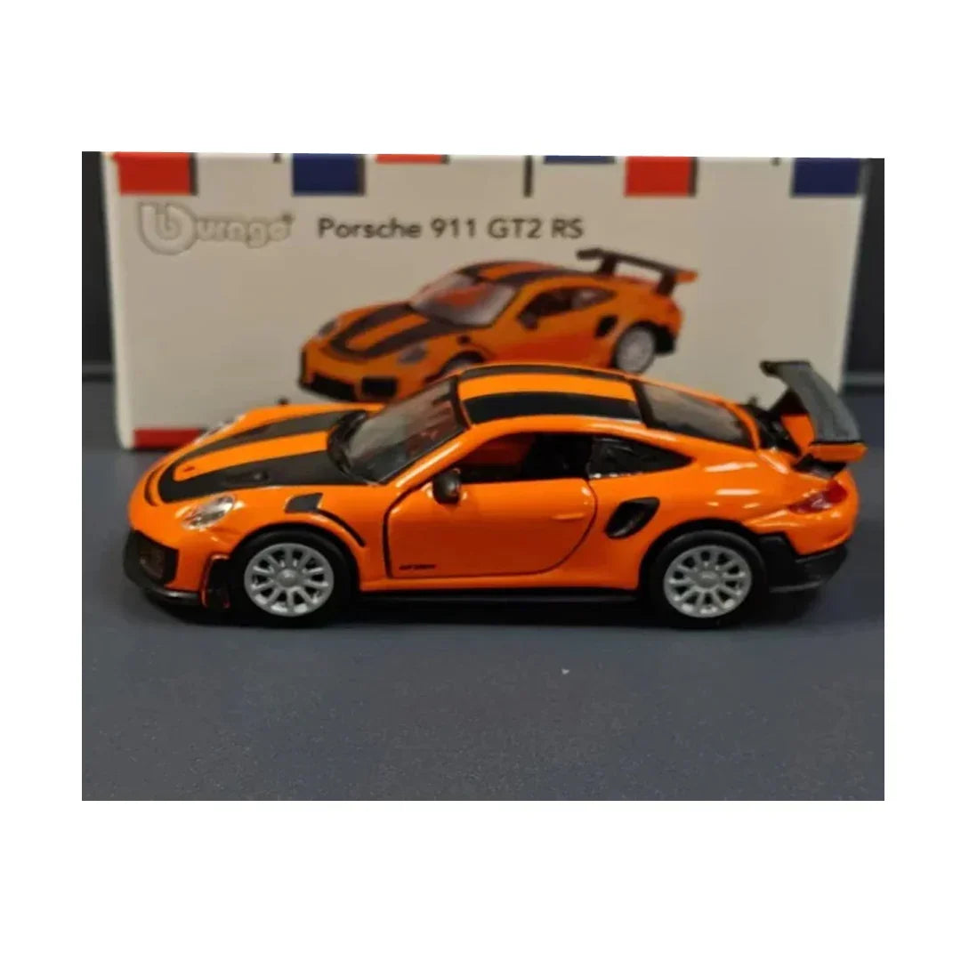Bburago Porsche 911 GT2 RS 1:64 Scale Die-Cast Model Car | Orange