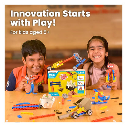 Avishkaar MEX 12-in-1 Ultimate Machines Kit | STEM Building Toy for Ages 5-10