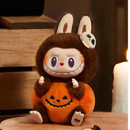 LABUBU Happy Halloween Party – Sitting Pumpkin Vinyl Plush Pendant - Jaiman Toys