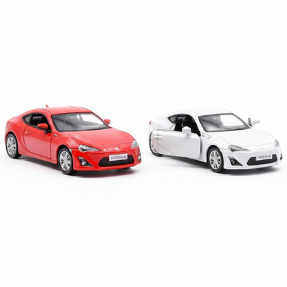 RMZ City 1:36 Toyota 86 Diecast Car Model – Opening Doors, Realistic Interior (Red & White Variants)