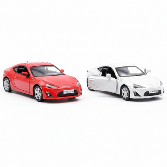 RMZ City 1:36 Toyota 86 Diecast Car Model – Opening Doors, Realistic Interior (Red & White Variants)