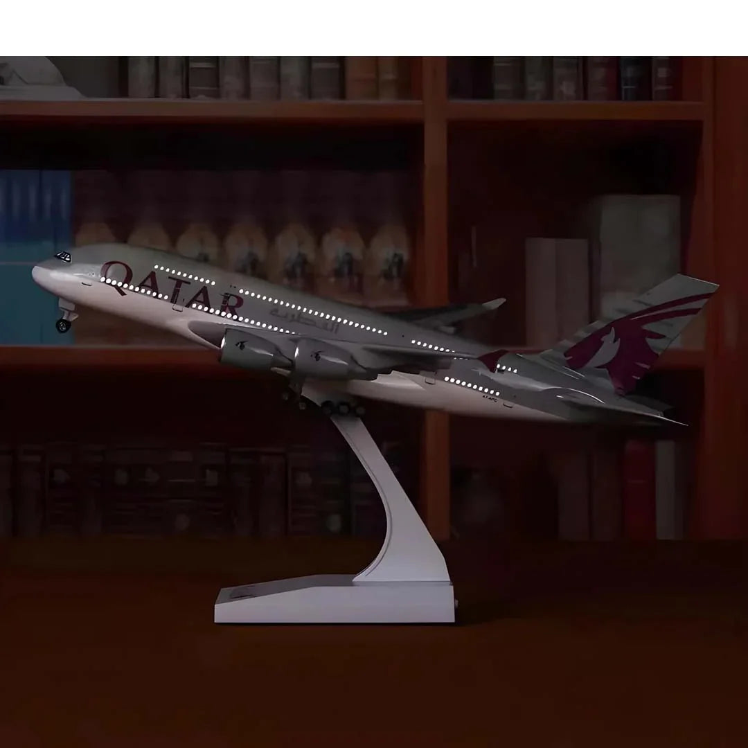 Diecast Collectible 1:250 Scale Model Airplane – Qatar Airways Airbus A380 - Jaiman Toys