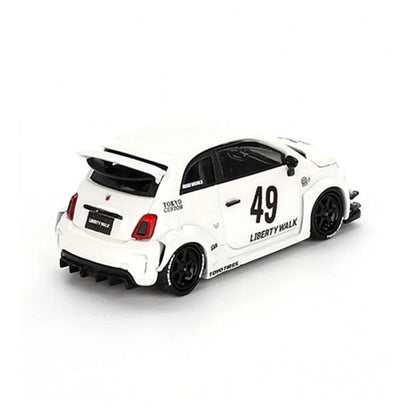 Mini GT 1/64 LB-WORKS x Abas Works ABARTH 595 Gara White LHD Diecast Scale Model Car - Jaiman Toys