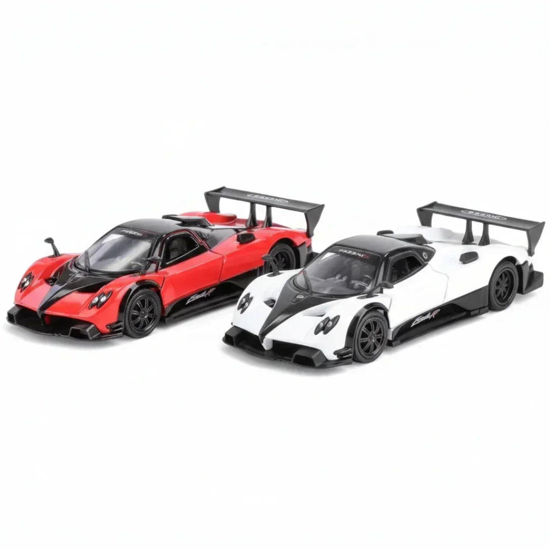 RMZ City 1:36 Pagani Zonda R Diecast Car Model – Red | Openable Doors, Sound & Light