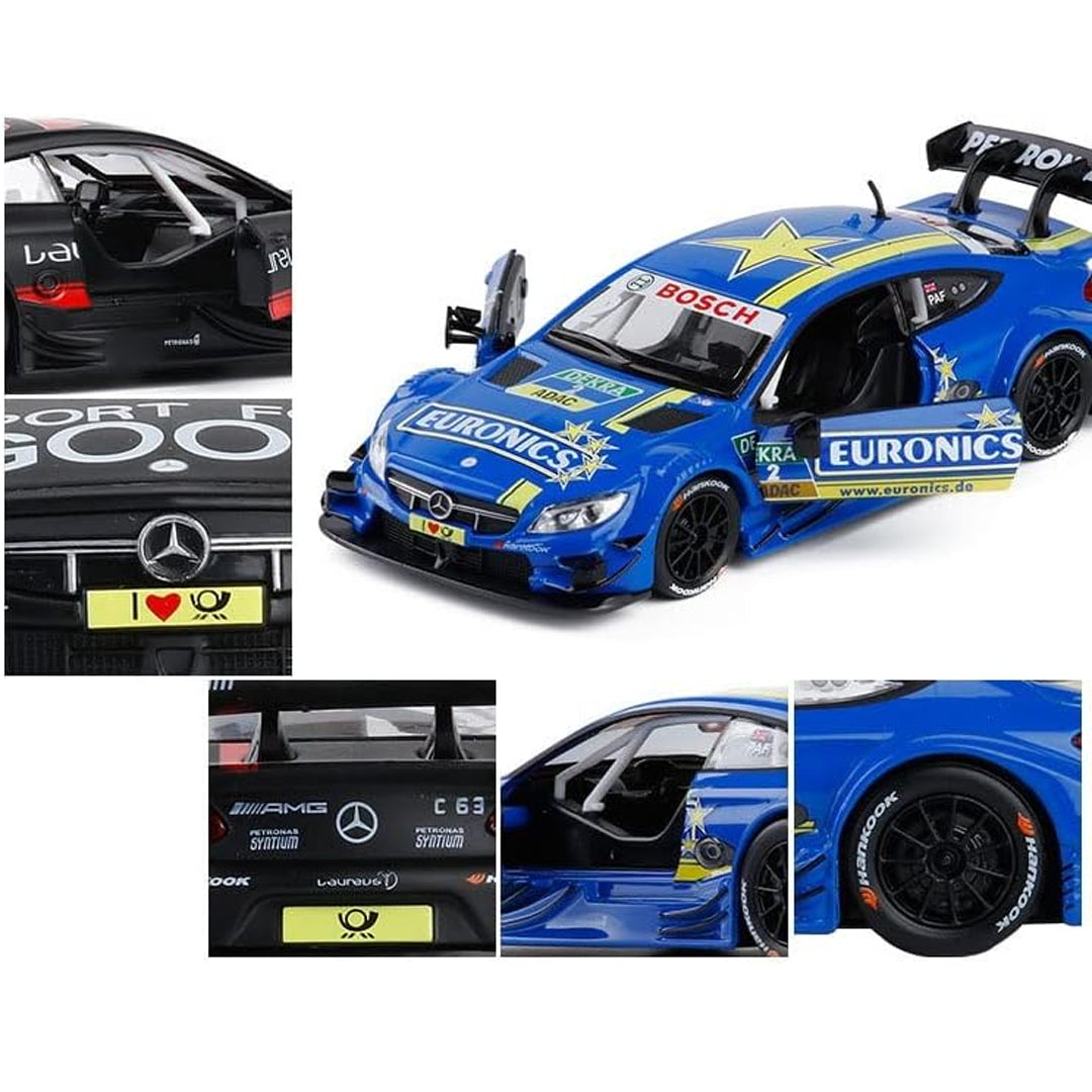 MSZ 1:32 Mercedes-AMG C63 DTM Die-Cast Model Car with Pullback, Light & Sound | Street Series
