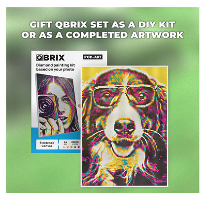 QBRIX A4  Diamond Painting Pop-Art (Medium) 22000 Crystals| DIY Mosaic Art Craft Kit