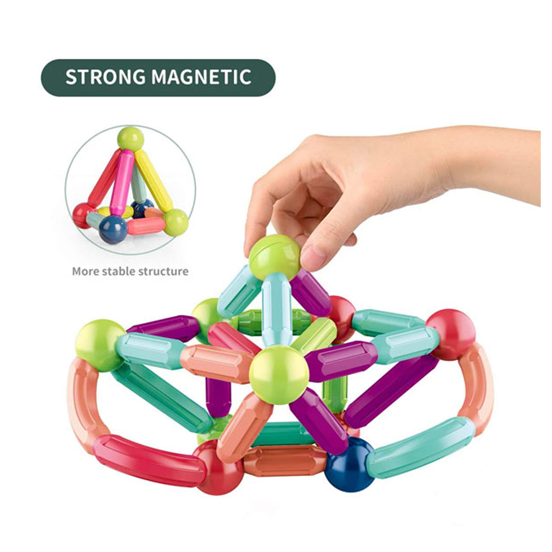 Magnetic Sticks Building Set (42 Pcs) | STEM Construction Toy for Kids 3+ | Strong Magnets, Creative Models & Learning Play
