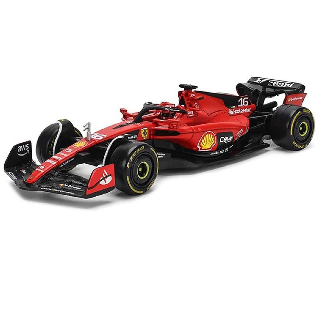 Bburago - 1/24 Scale Model Compatible with Ferrari SF23 F1# 16 Charles Leclerc 2023 with Pilot Figurine