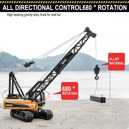 Huina 1572 1:14 RC Crawler Crane | Heavy-Duty Remote Control Construction Crane Toy