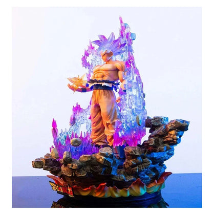 Ultimate Action Figure – Ultra Instinct Goku Limit Breaker Edition | Dragon Ball Super LED Base Anime PVC Statue (28cm) HW - Jaiman Toys