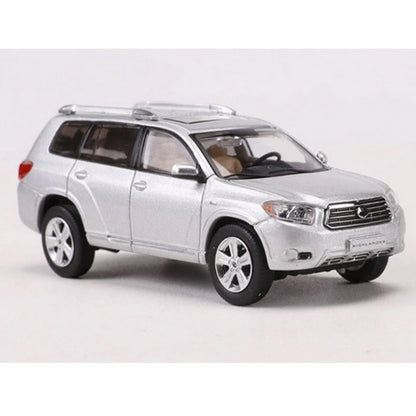 GCD 1:64 Toyota Highlander Diecast Model Car – Silver LHD | Premium Collectible SUV Miniature