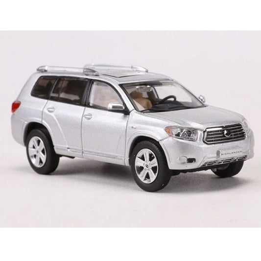 GCD 1:64 Toyota Highlander Diecast Model Car – Silver LHD | Premium Collectible SUV Miniature