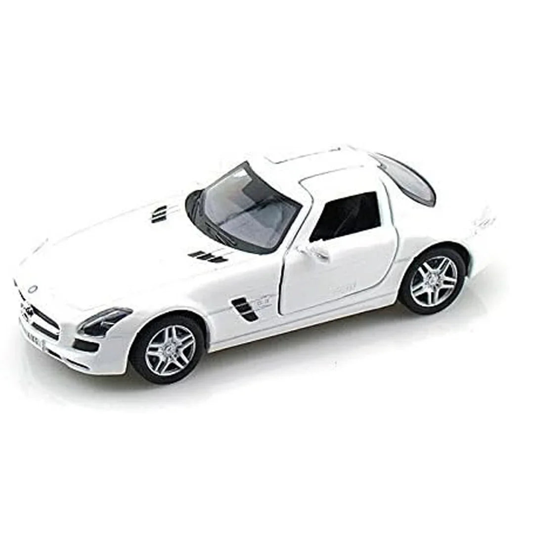 KiNSMART 1:36 Scale Mercedes-Benz SLS AMG Die-Cast Model Car - White - Jaiman Toys