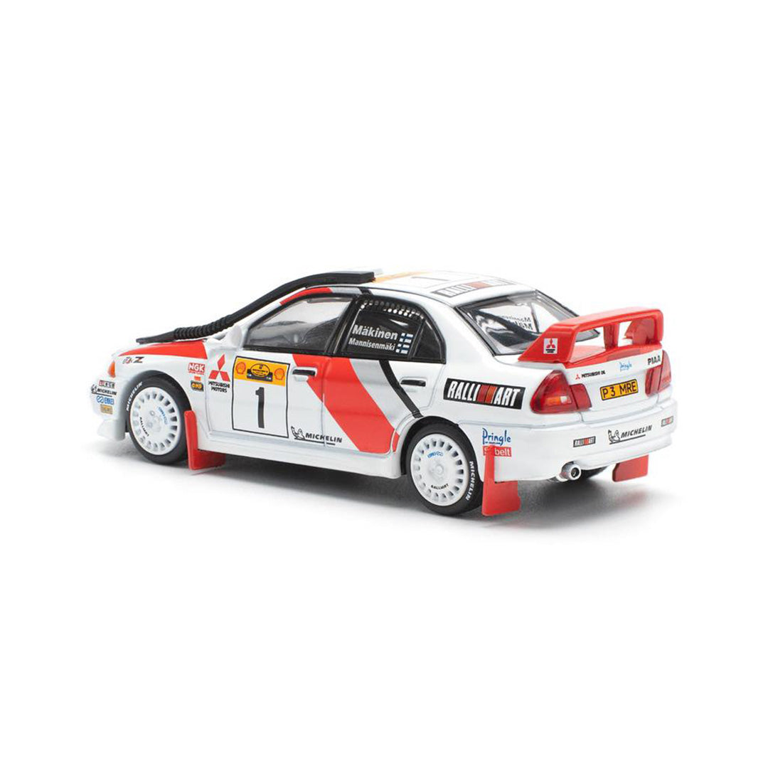 Pop Race 1:64 Mitsubishi Lancer Evolution IV – Safari Rally Kenya 1998 | Diecast Rally Model Car