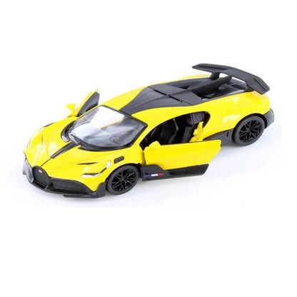KiNSMART 5442W Bugatti Divo – 1:36 Scale Die-Cast Model Toy Car - Yellow - Jaiman Toys
