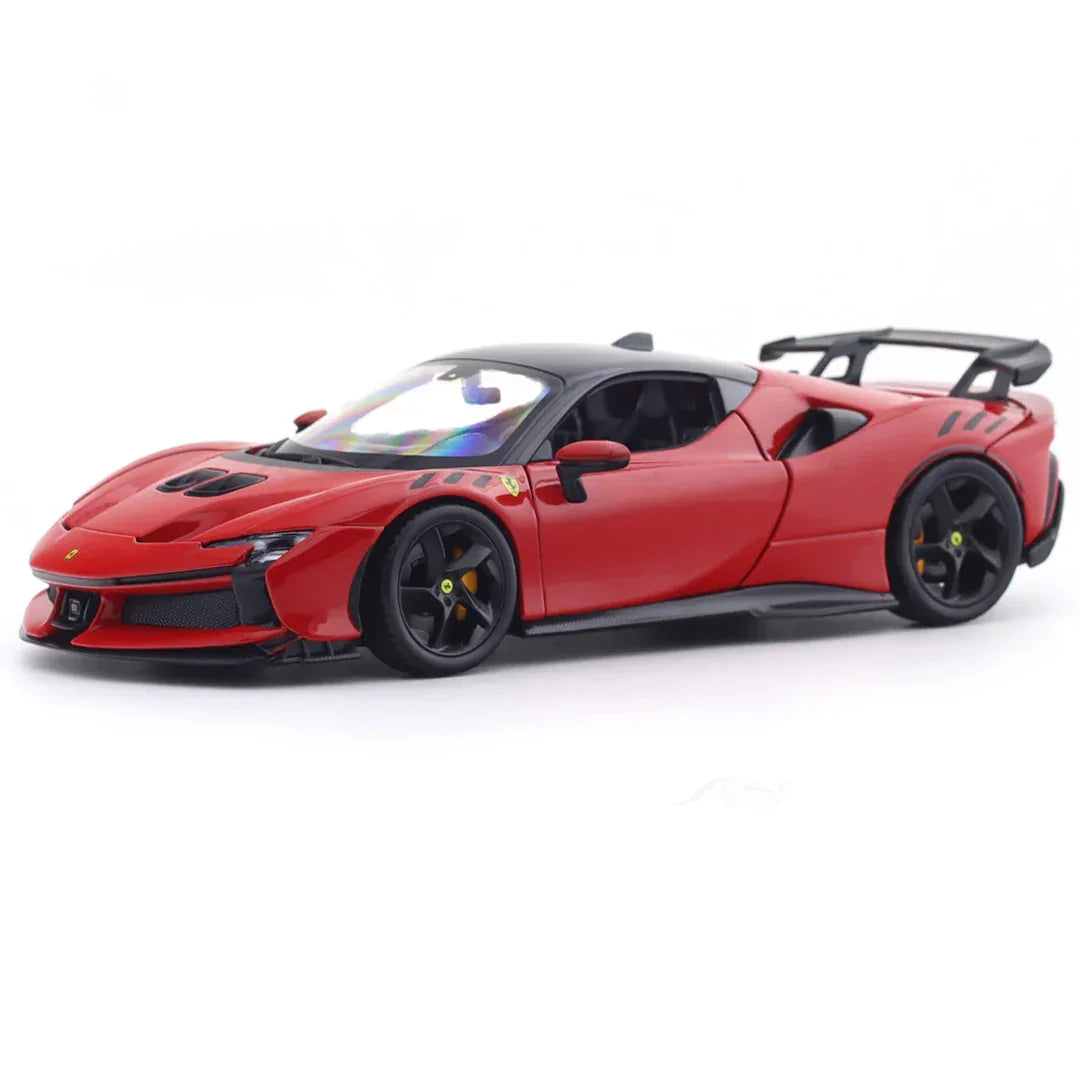 Bburago 1:24 Ferrari SF90 XX Stradale – Licensed Diecast Model Car with Acrylic Display Cover