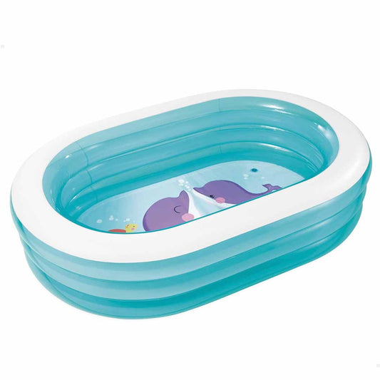 Intex 57482 Inflatable Family Swimming Pool 64" x 42" x 18" – Kids Outdoor Garden Rectangular Pool for Summer Water Fun