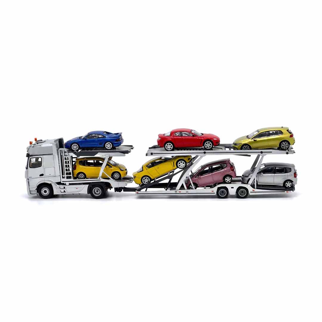 UNIQUE MODELS x Tiny 1:64 Mercedes-Benz Actros MP5 Black City Transporter Die-Cast Truck Model
