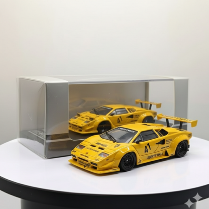 Vision64 1:64 Lamborghini Countach LBWK Liberty Walk White Diecast Scale Model Car