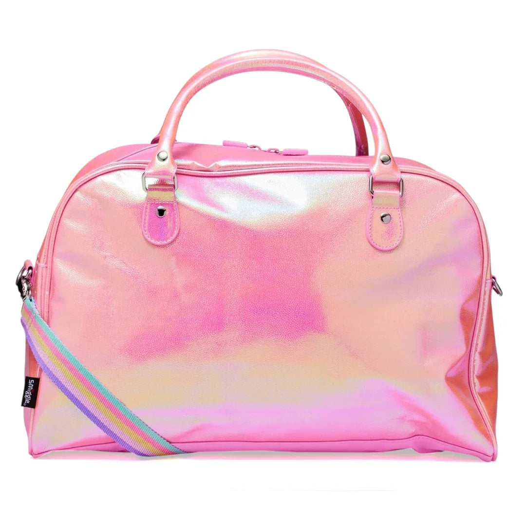 Smiggle Epic Magical Weekender Shoulder Bag – Travel Duffel for Kids | Shimmer Fabric, Appliqué Design, Dual Handles & Shoulder Strap