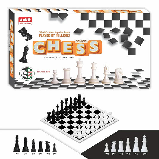 Ankit Toys Classic Chess Game – 38×38 cm Strategy Board with Durable Pieces