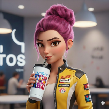 K-Pop Huntrix  700ml Stainless Steel Tumbler Sipper Water Bottle With Straw | Leak-Resistant Travel Cup