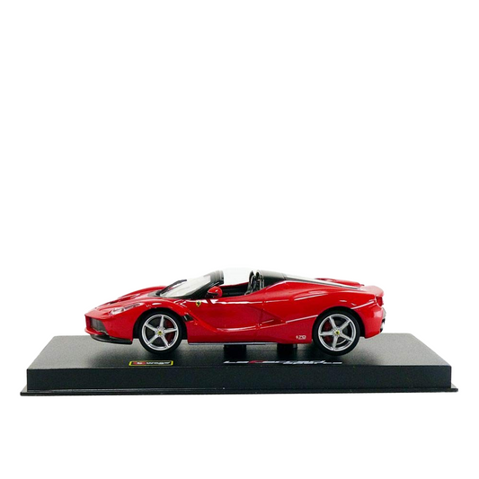 Bburago - 1/43 Scale Model La Ferrari aperta- Signature Series Sports Car Model (Red) Age 14+