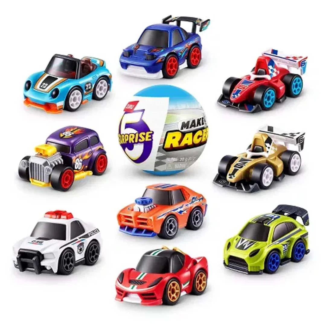 ZURU 5 Surprise Make-A-Racer Series 1 – Buildable Mystery Race Car Capsule - Jaiman Toys