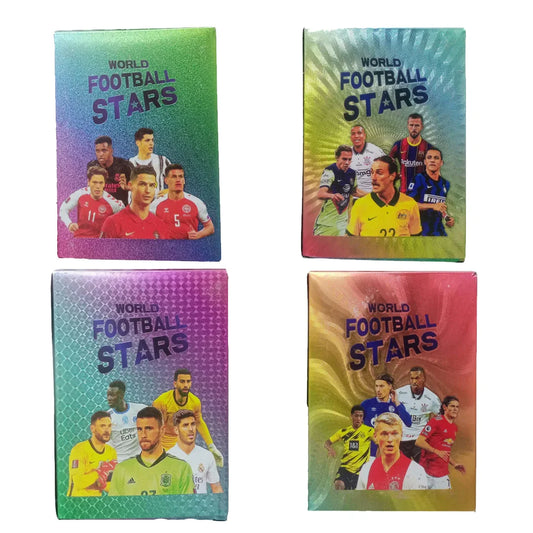 Football Super Stars Card Set – 55PCS Coloured Football Star Cards | English Limited Edition Collector’s League Cards Gift for Kids & Fans - 1 Piece - Jaiman Toys