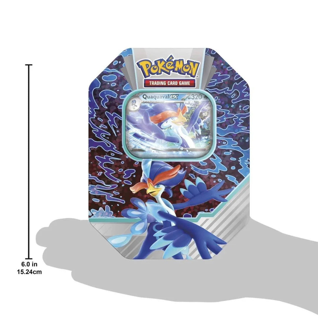Original Pokémon TCG Paldea Partners Tin – Quaquaval EX | Premium Pokémon Card Collectible Tin for Kids & Fans