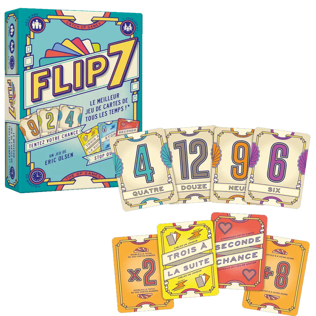 Flip 7 Card Game – Fast-Paced Push-Your-Luck Strategy Game by Eric Olsen | Fun Family & Party Game (3+ Players)