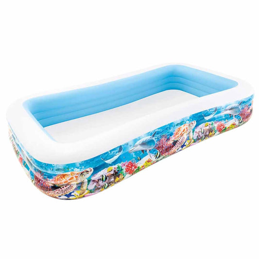 Intex 58485 Swim Center Inflatable Family Pool 10 Feet – Large Kids Outdoor Garden Swimming Pool