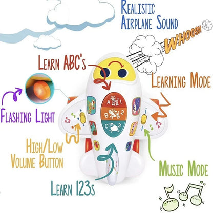 Hola! Bump 'n Go Learning Airplane – Counting & ABCs Toy for Toddlers 12+ Months - Jaiman Toys