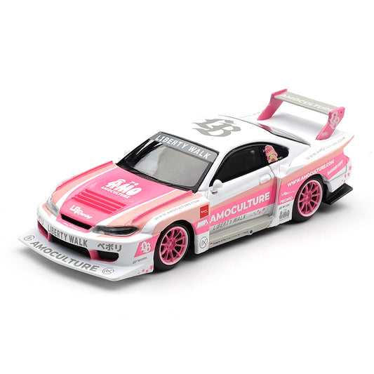 MINI GT 1:64 Nissan Silvia S15 LB-Super Silhouette AMOCULTURE RHD Diecast Scale Model Car