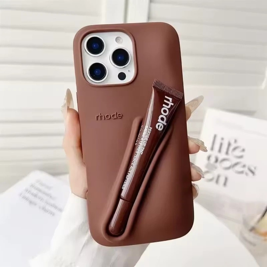 Fall Lip Case for iPhone 14, 15 & 16 Series – Soft Silicone Phone Cover with Lip Balm Included