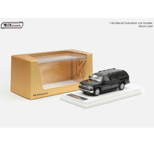 MK Miniatures 1/64 2003 Chevrolet Suburban – Black – Die-Cast Car Model - Jaiman Toys