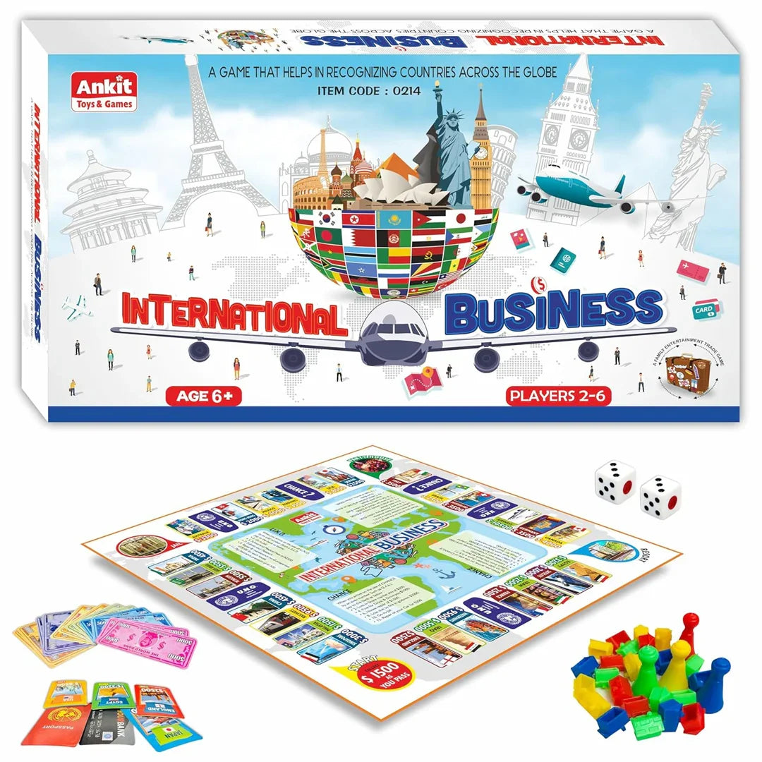 Ankit Toys International Business Board Game – 38×38 cm Global Trade Game for Kids & Families
