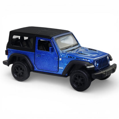 RMZ City 1:36 Jeep Wrangler Rubicon Alloy Diecast Model Car – Pull Back & Go | Openable Doors | 2 Color Variants