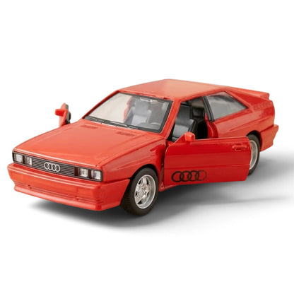 RMZ City Audi Quattro 1:32 Scale Die-Cast Model Car – Classic Vintage  with Opening Doors, Pull-Back Action