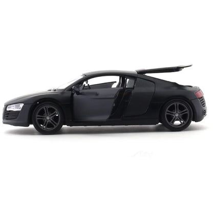 Maisto 1:24 Audi R8 Matte Black | Licensed Diecast Sports Car Model Collectible