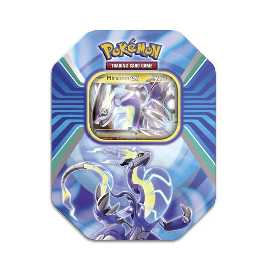 Original Pokémon TCG Paldea Legends Tin – Miraidon EX | Premium Pokémon Card Collectible Tin for Kids & Fans