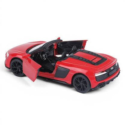 MSZ 1:32 Audi R8 Spyder Red Die-Cast Model Car with Openable Doors & Pull-Back Action | Street Series
