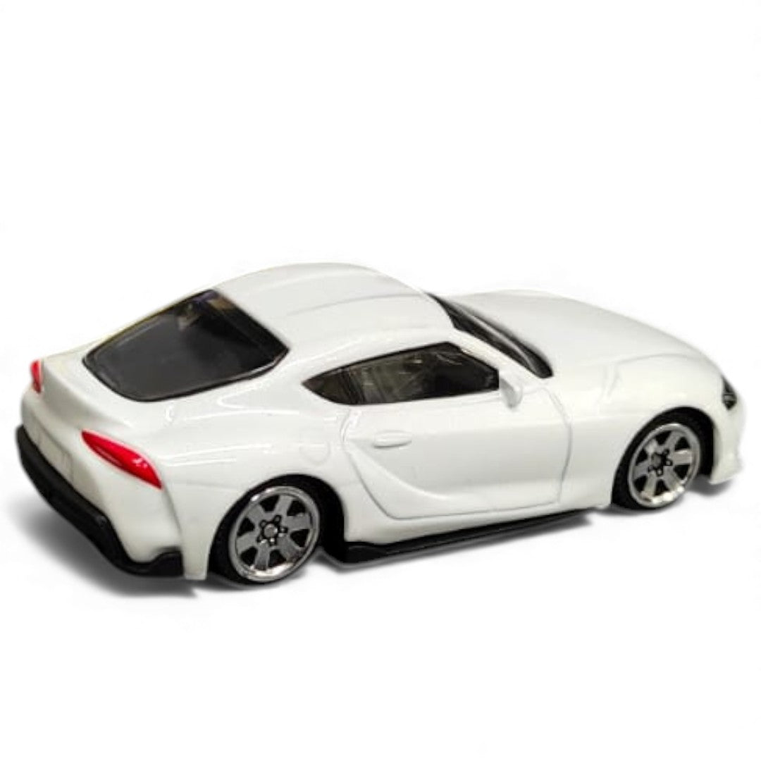 CCA 1:58 Scale Toyota GR Supra Magnetic Series White Die-Cast Model Car