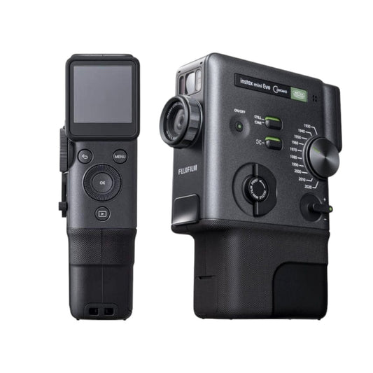 Fujifilm Instax Mini Evo Cinema Hybrid Instant Camera with LCD Display, Bluetooth Smartphone Printing & Creative Lens Effects (Instax Mini Film)