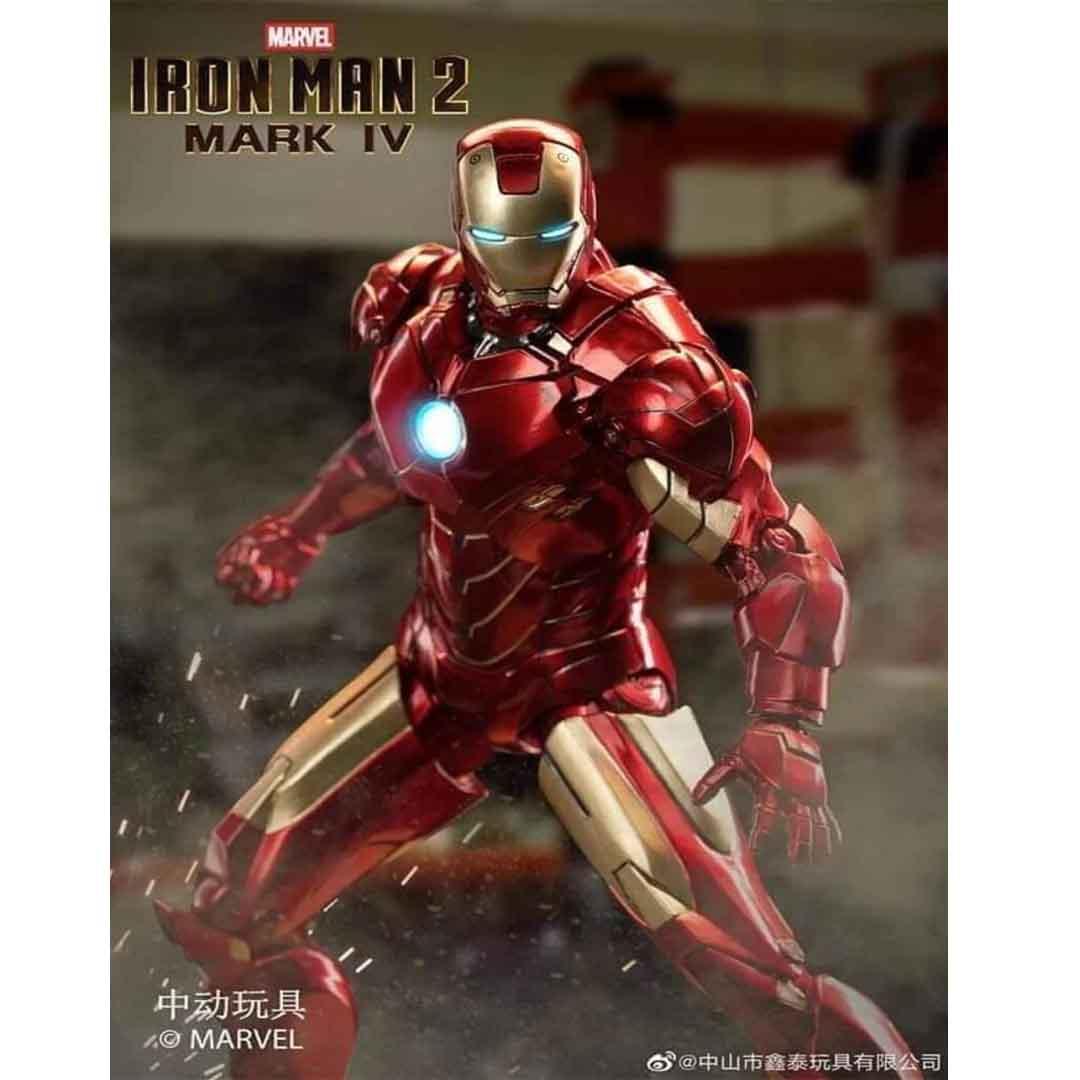 ZD Toys Ultimate 1:10 Scale Iron Man 2 Mark IV Action Figure – Light‑Up LED Edition - Jaiman Toys