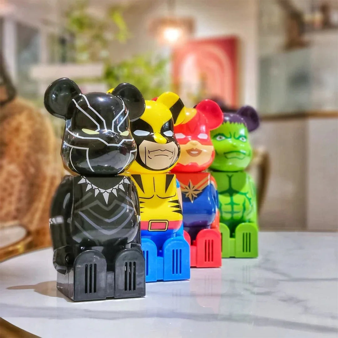 Cleverin × BE@RBRICK Ultimate Action Figure Marvel Design – Air Purifying Collectible (1 Random Figure) - Jaiman Toys