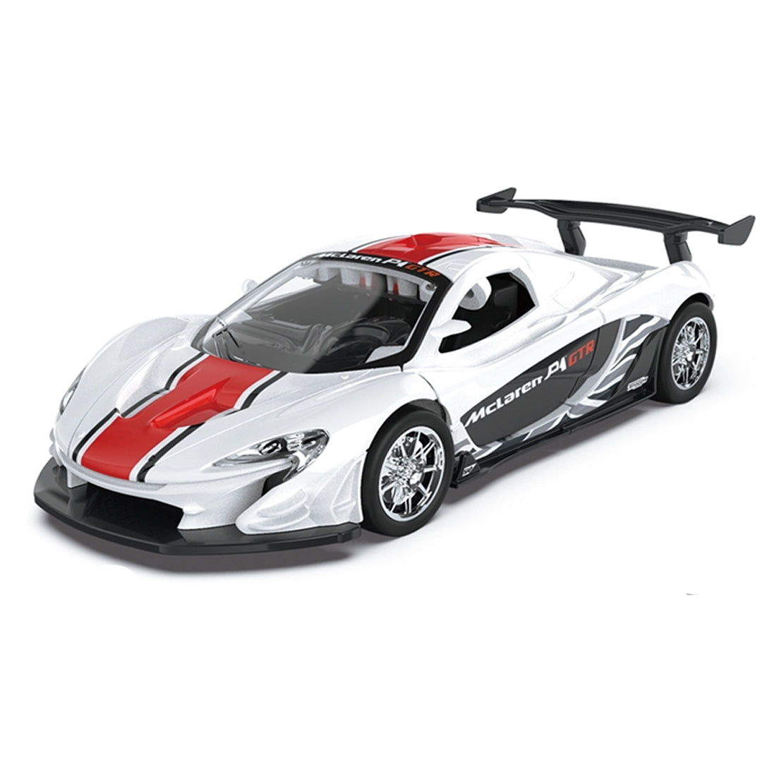 MSZ McLaren P1 Die-Cast Model Car 1:32 Scale with Pullback, Light & Sound