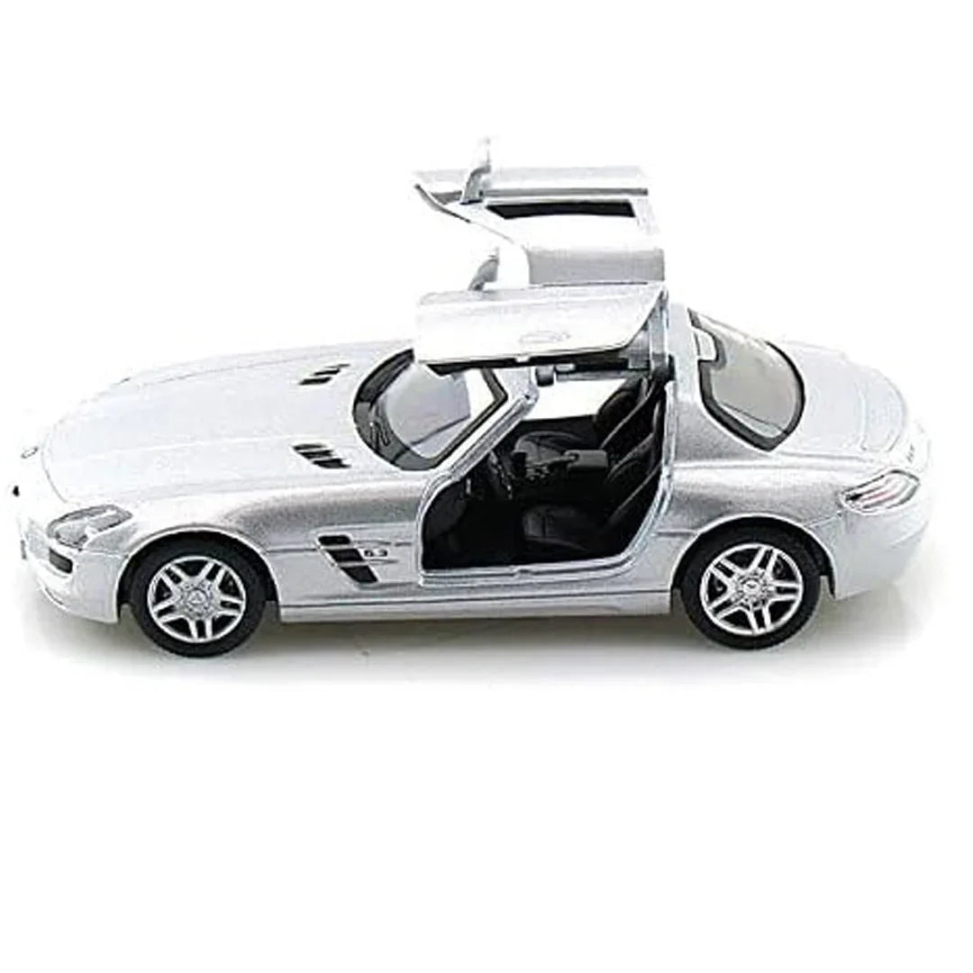 KiNSMART 1:36 Scale Mercedes-Benz SLS AMG Die-Cast Model Car - Silver - Jaiman Toys