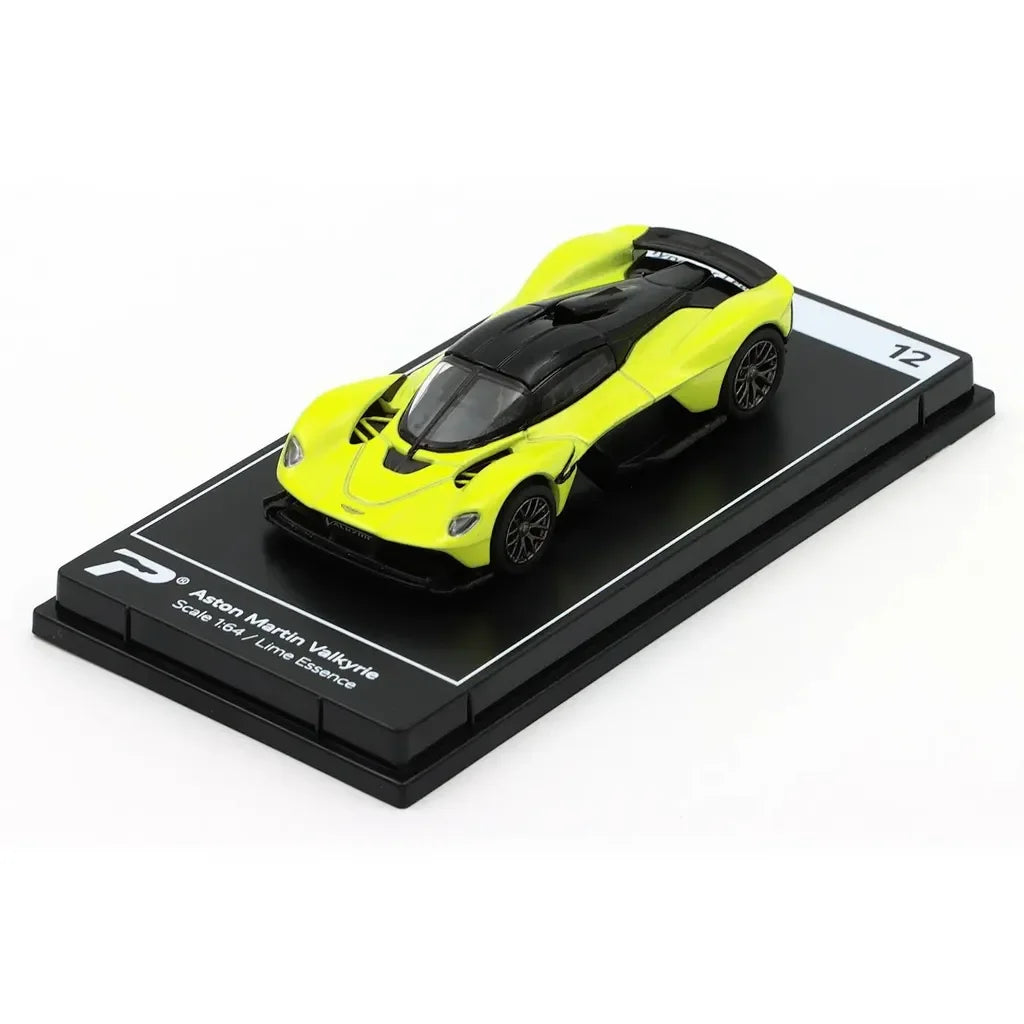 PosterCars 1:64 Aston Martin Valkyrie – Lime Essence - Blister Pack | Hypercar League Diecast Model - Jaiman Toys