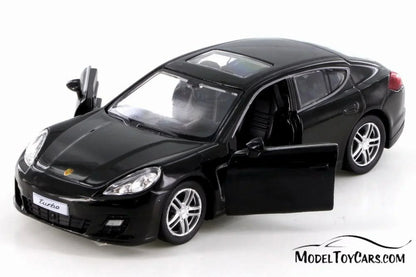 RMZ City Porsche Panamera Turbo 1:36 Die-Cast Car | Pull Back & Go | Openable Doors | Red / Black